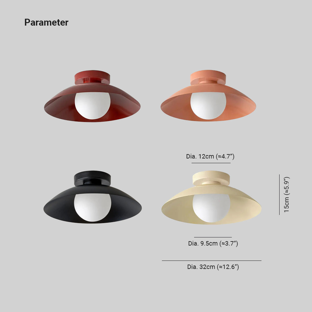 Arisha moderne loftlampe i sort, rød, pink og gul til soveværelse
