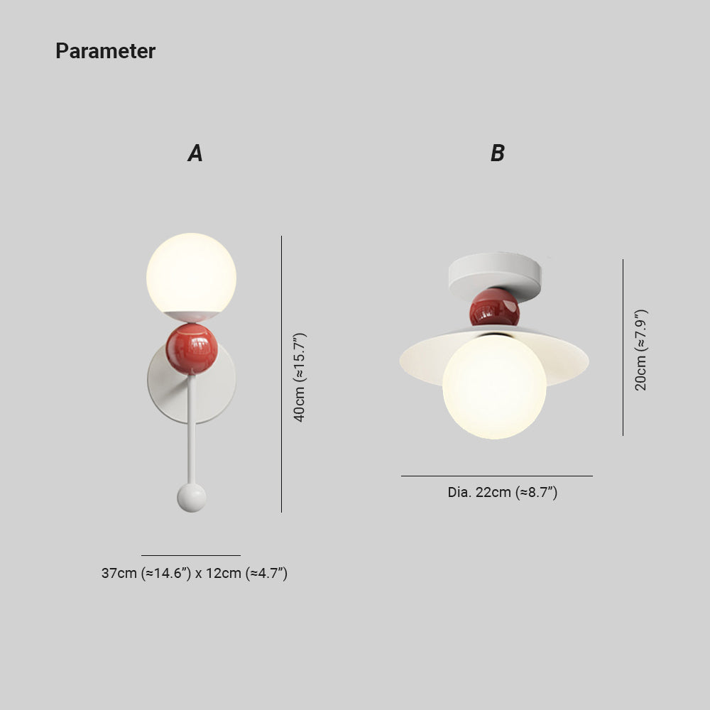 Valentina moderne LED-loftslampe til indendørs brug og væglampe til soveværelse