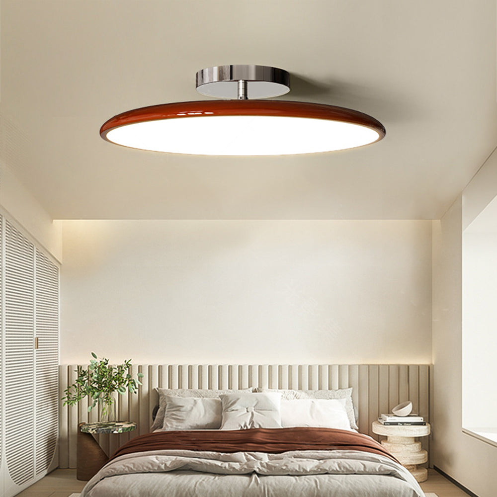 Valentina vintage LED-loftslampe i metal i rød, hvid og grøn til soveværelse