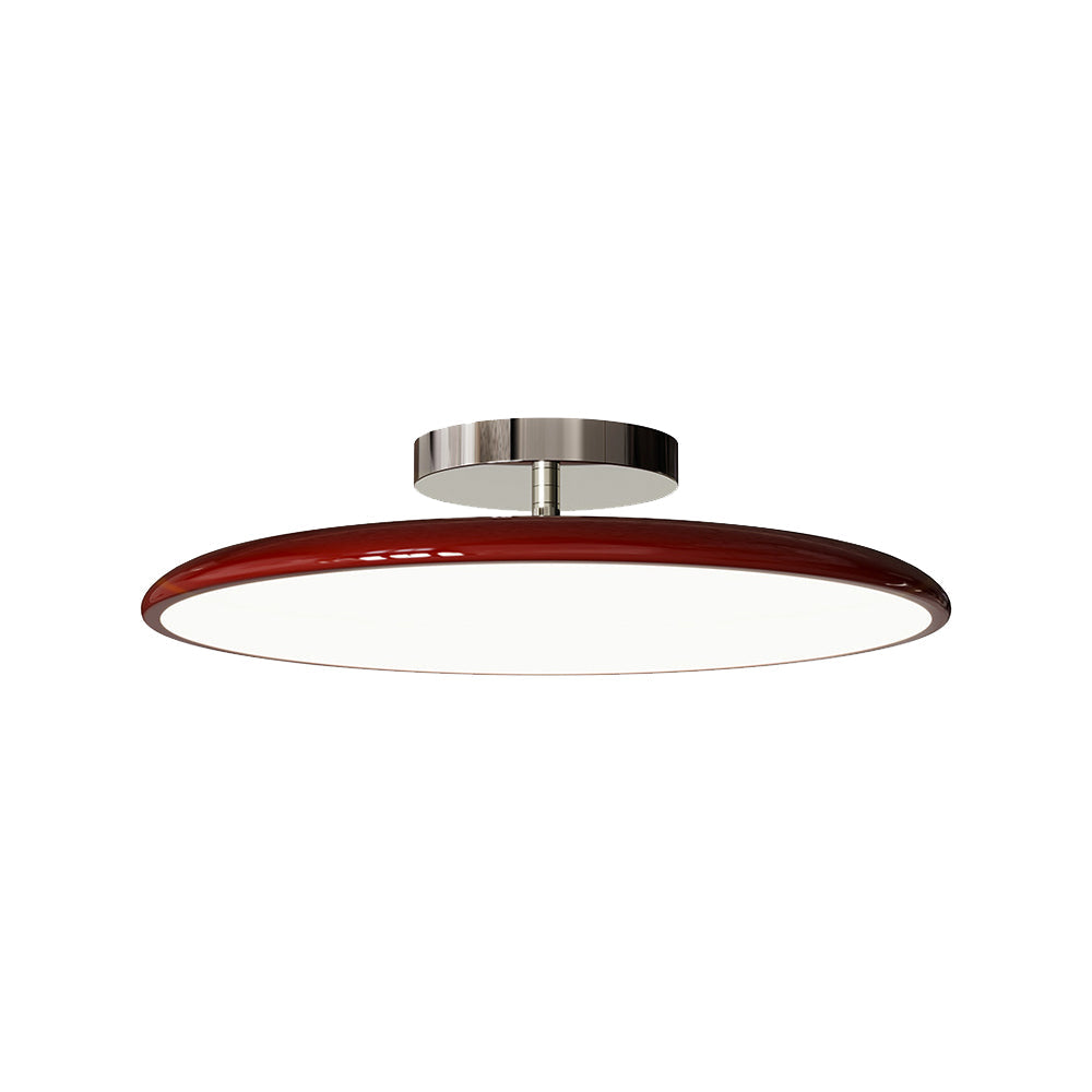 Valentina vintage LED-loftslampe i metal i rød, hvid og grøn til soveværelse