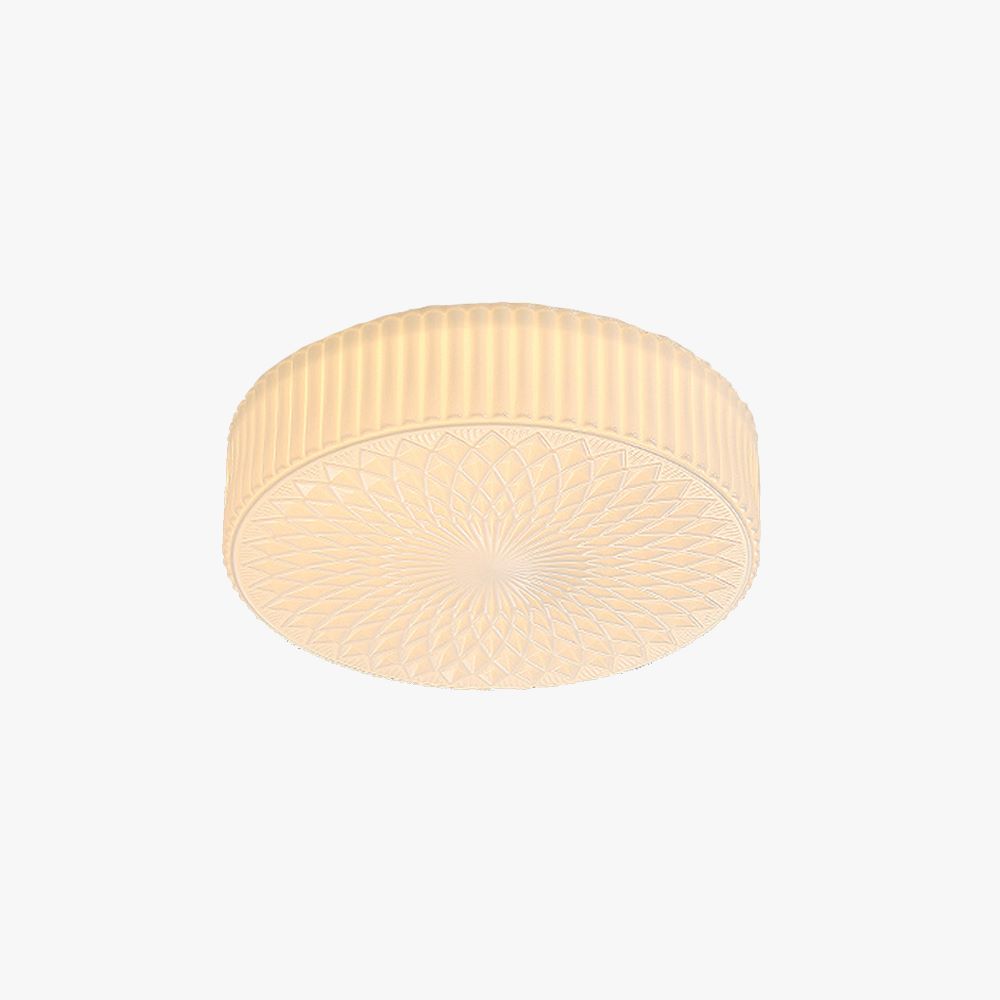 Valentina Modern Cream LED Flush Mount Ceiling Light Glass Study Bedroom