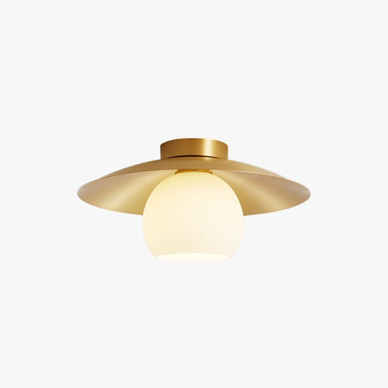 Arisha nordisk retro LED-loftlampe i metal og glas til gang