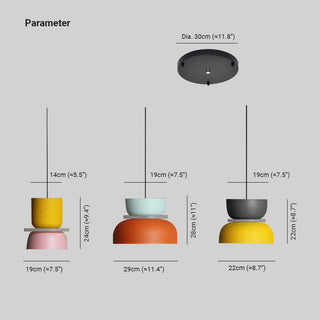 Morandi Modern Industriell Design Pendellampa Metall Färg Vardagsrum/Sovrum