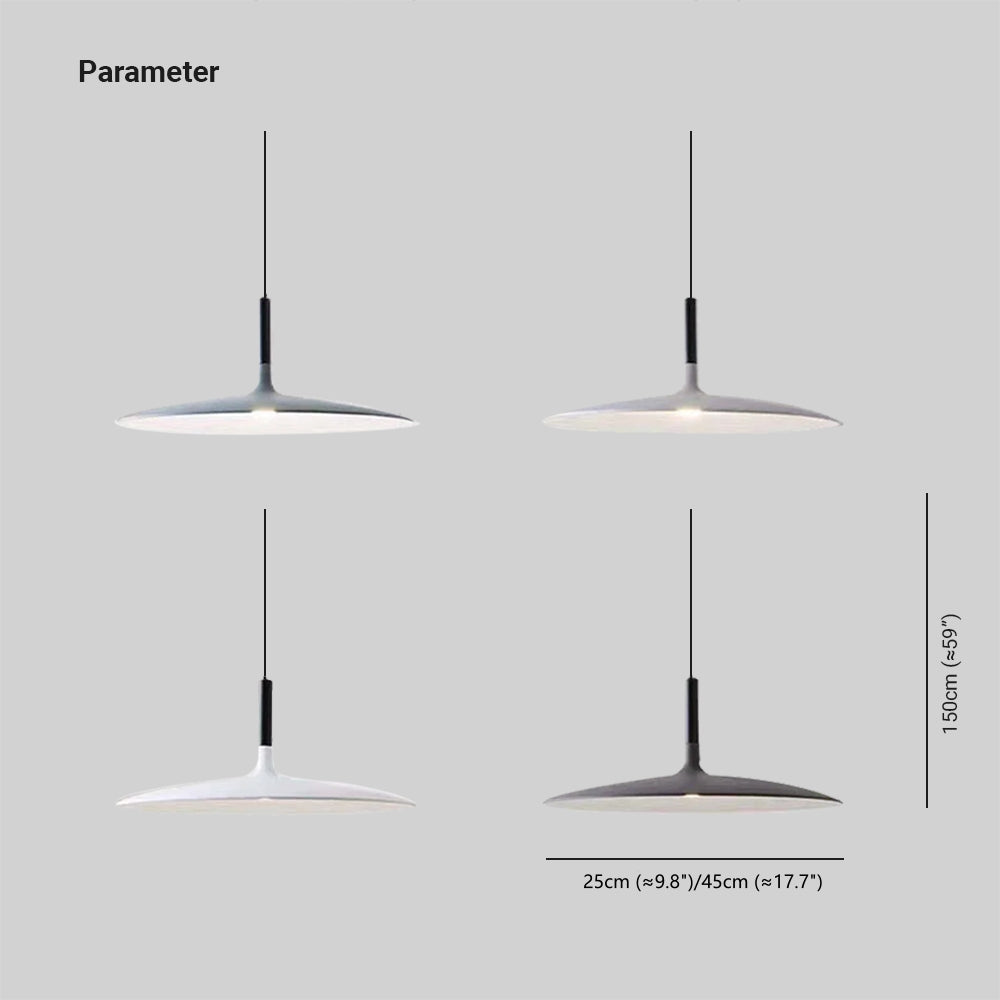 Fjorn Pendant Light Pan, Plate Shape Modern Design