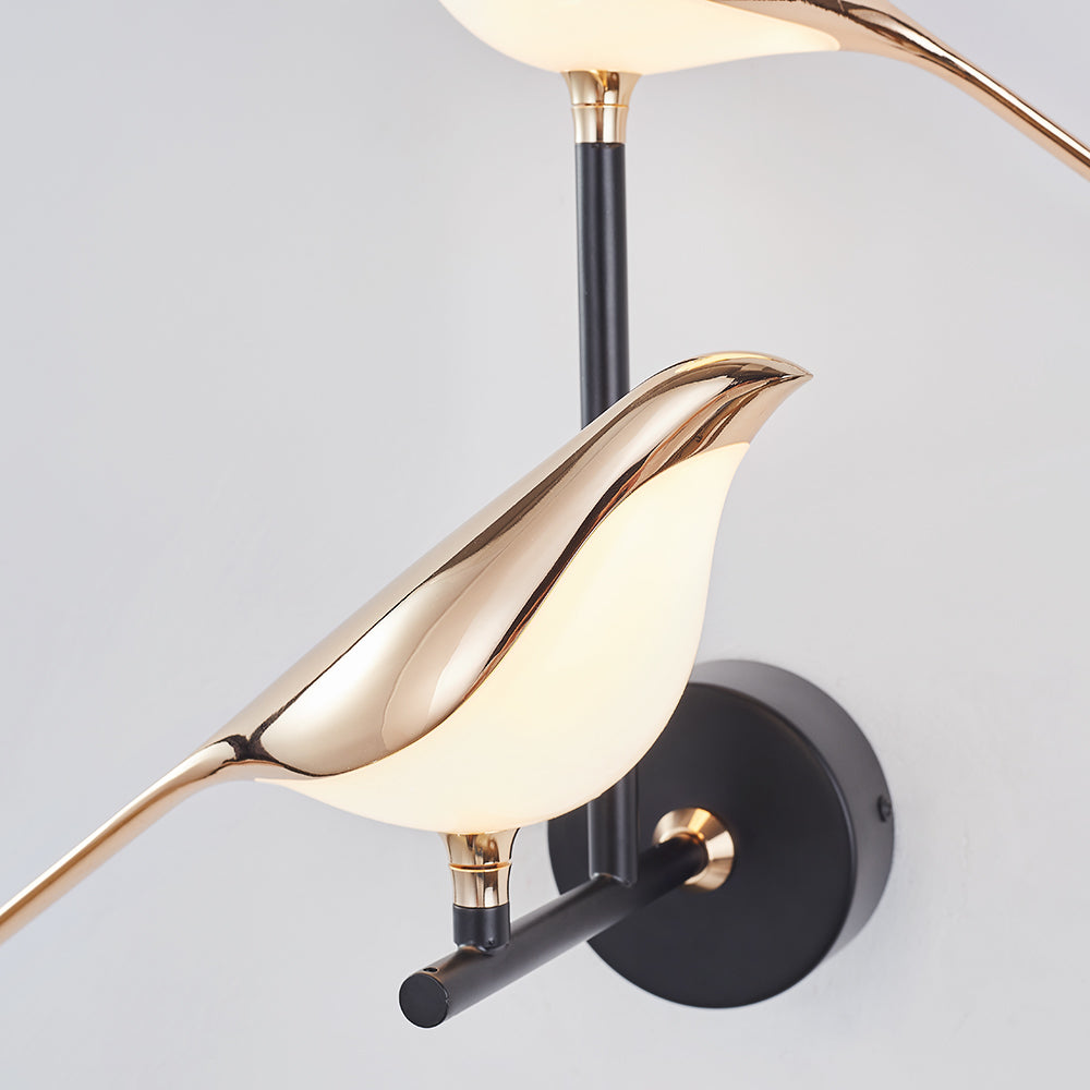 Arisha minimalistisk vägglampa i metall med skata, sovrum