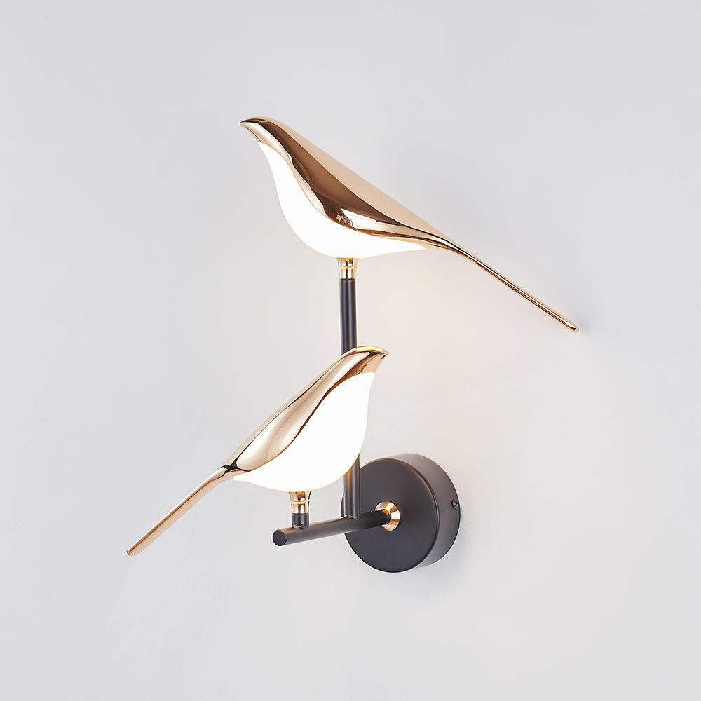 Arisha minimalistisk vägglampa i metall med skata, sovrum
