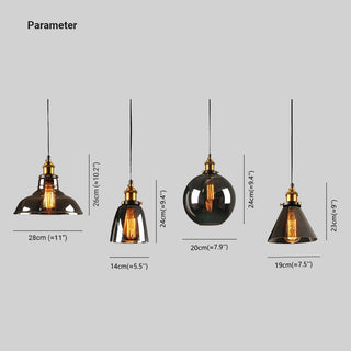 Levy Industriell LED Pendellampa Guld Glas Vardagsrum Köksö