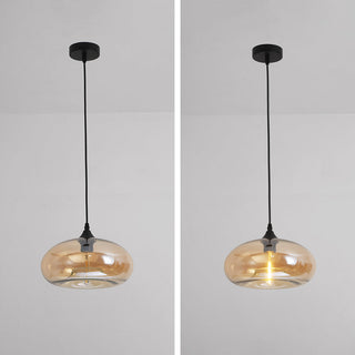 Hailie Modern Brödformad Glas LED Pendellampa Sovrum Matsal