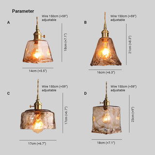 Levy Retro Liten LED Pendellampa Guld Glas Badrum Vardagsrum