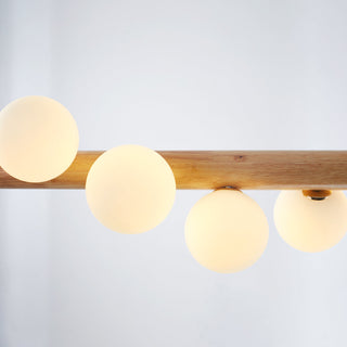 Valentina Modern Design Trä Glas LED Pendellampa Vardagsrum Matsal