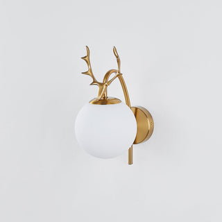 Valentina Design Deer Beside Vägglampa Svart/Guld Metall Vardagsrum