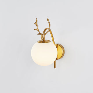 Valentina Design Deer Beside Vägglampa Svart/Guld Metall Vardagsrum