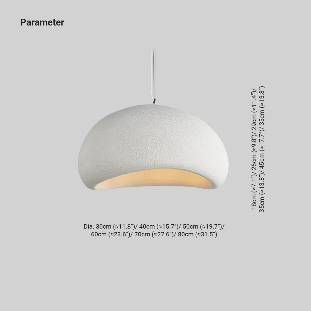 Mavelyn-riippuvalaisin, wabi-sabi-tyylinen pallomainen pilvi