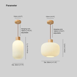 Ozawa Modern Vit Pendellampa Glas LED Trä Vardagsrum/Matsal