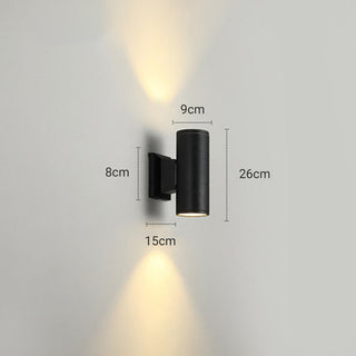 Orr Modern Dubbelhuvud Metall Glas Vägglampa Utomhus Trädgård Korridor