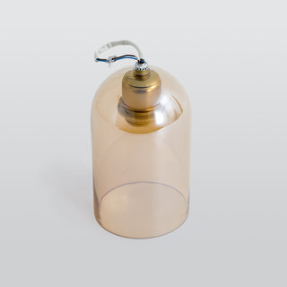 Sanna Liten Pendellampor/Taklampor Konjak/Grå Glas Vardagsrum