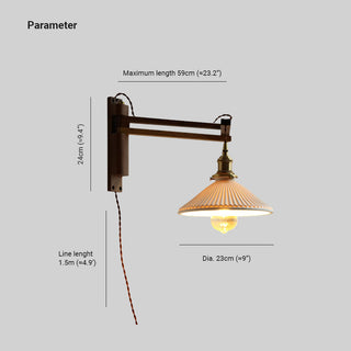 Ozawa Vintage Design Trä/Metall LED Vägglampa Vardagsrum Sovrum