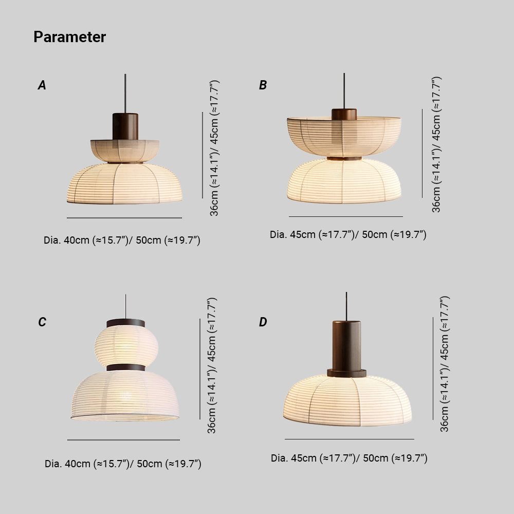 Muto retro-pendellampe i stof og metal, 2 stilarter