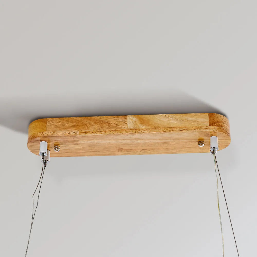 Lyraen Contemporary Oval Wooden Pendant Light