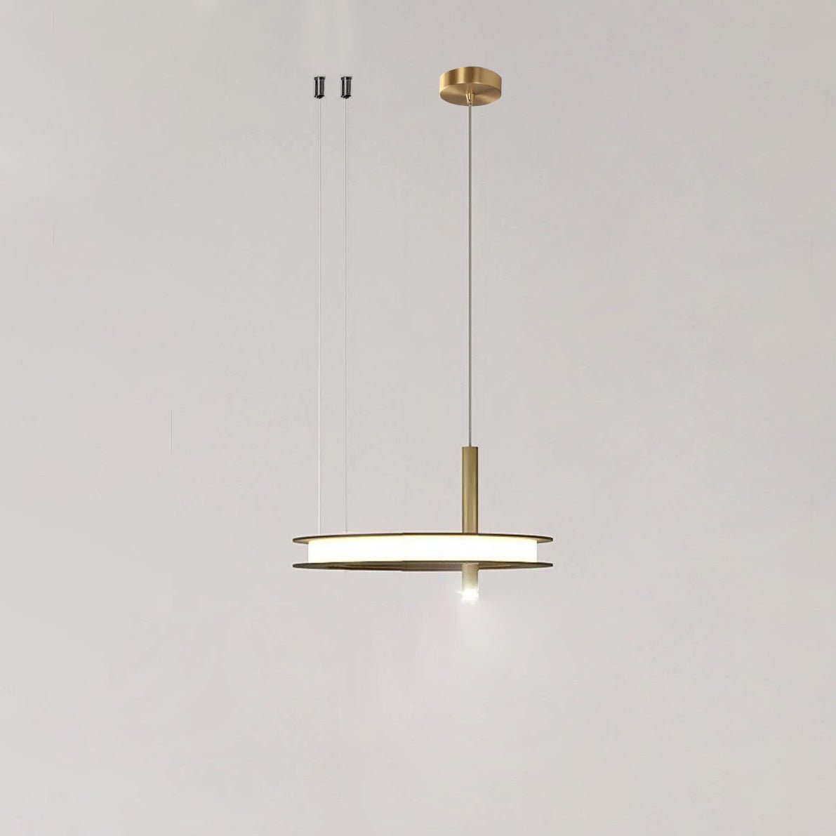 Virauian minimalistisk lysekrone med ringe i flere lag
