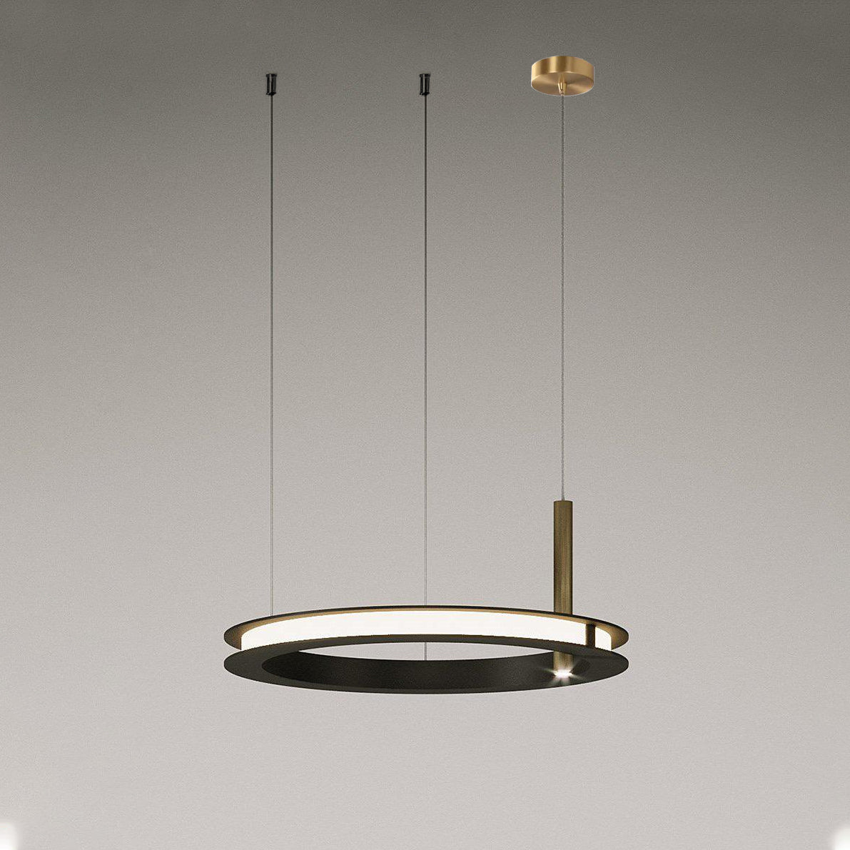 Virauian minimalistisk lysekrone med ringe i flere lag