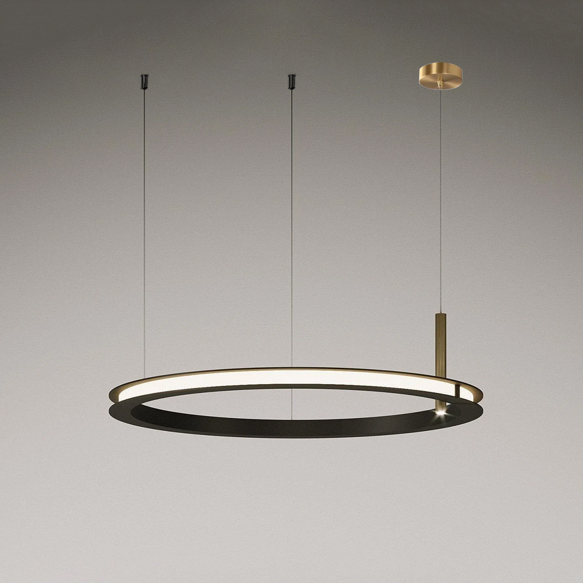 Virauian minimalistisk lysekrone med ringe i flere lag