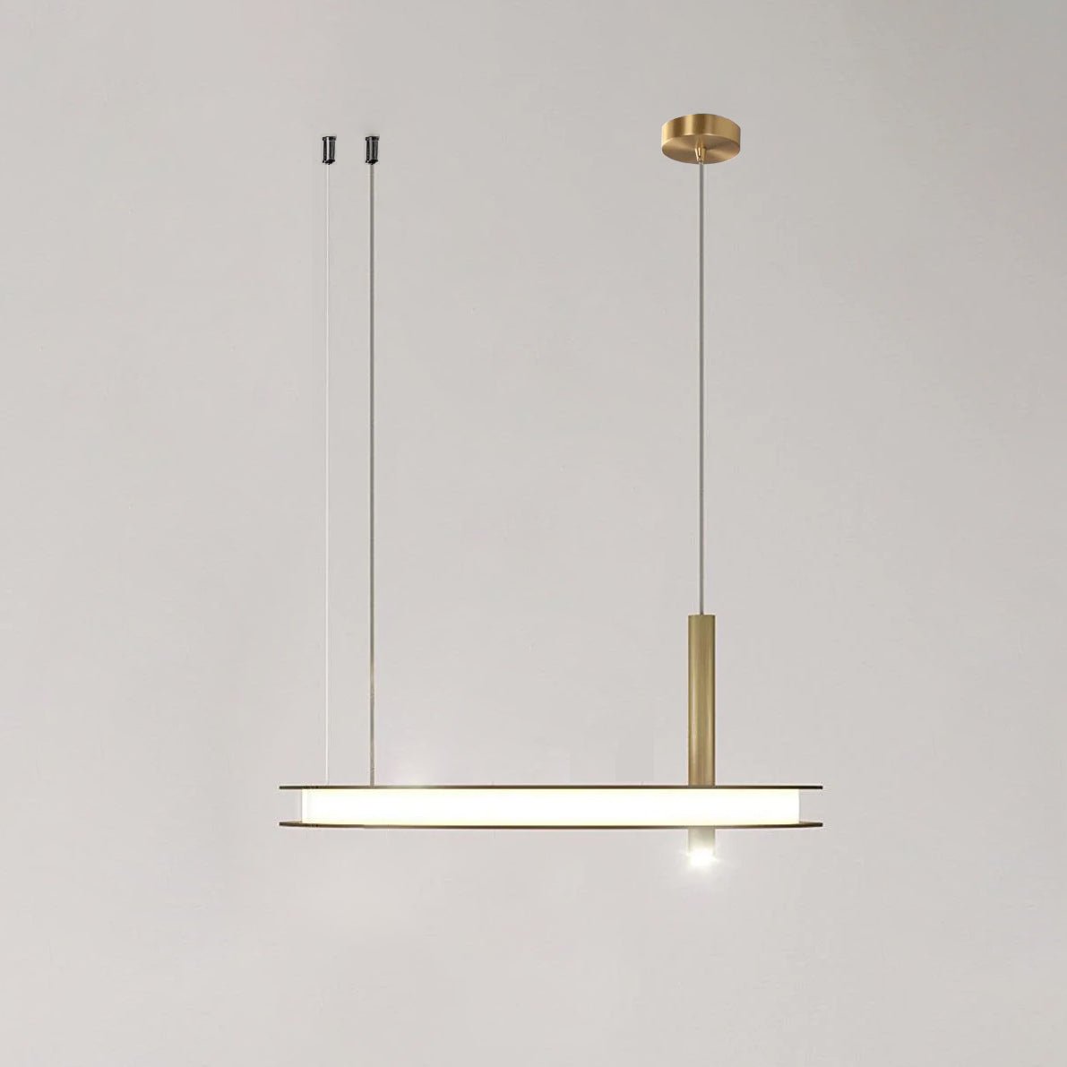 Virauian minimalistisk lysekrone med ringe i flere lag