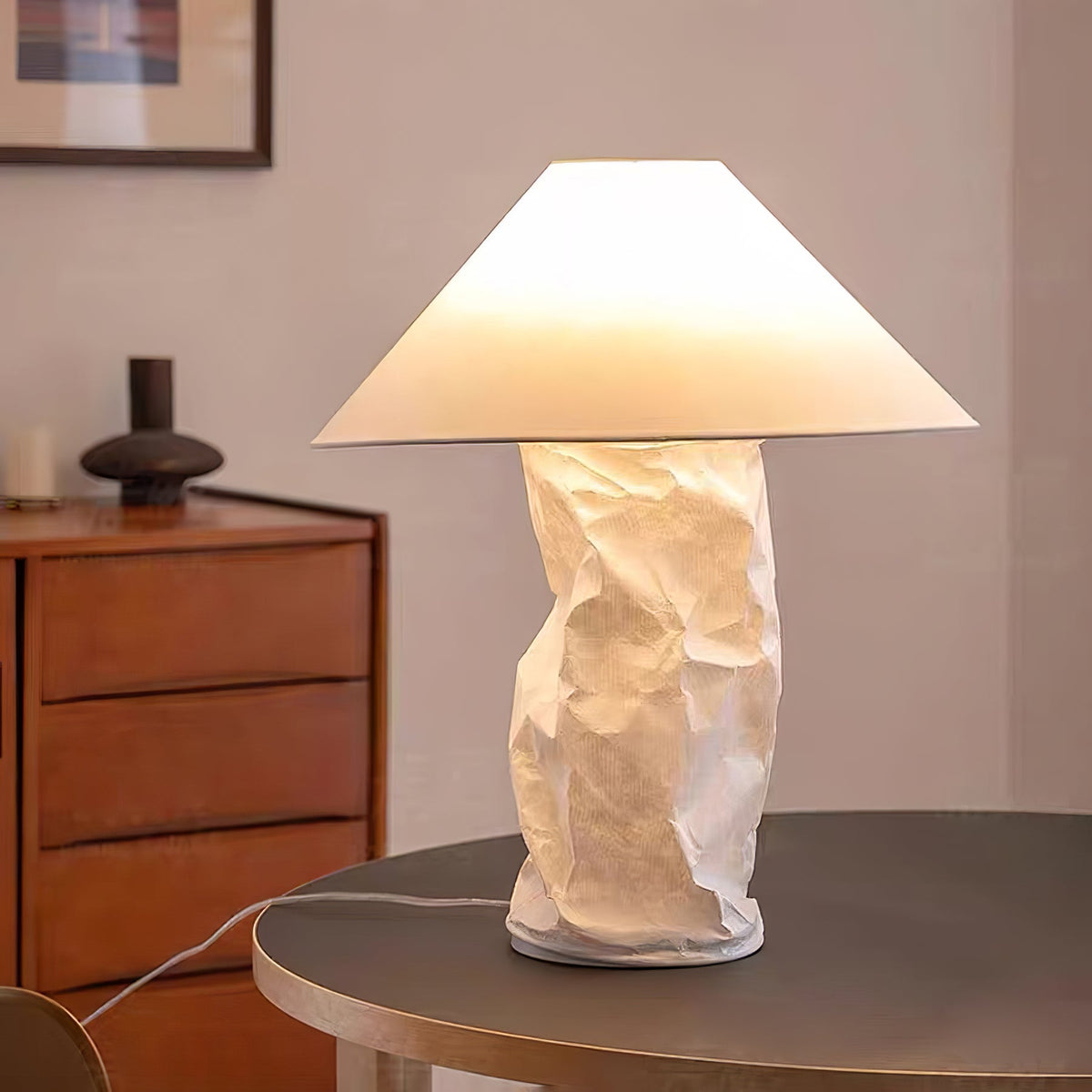 Lalemu konstnärlig bordslampa i papper