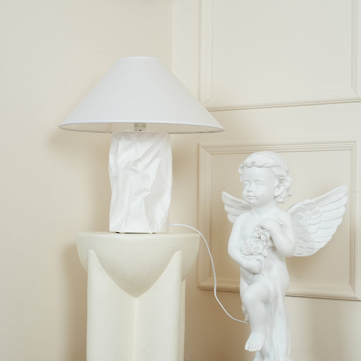 Lalemu konstnärlig bordslampa i papper