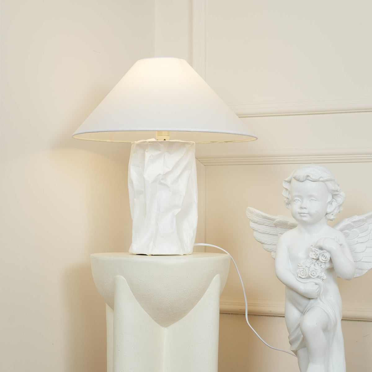 Lalemu konstnärlig bordslampa i papper