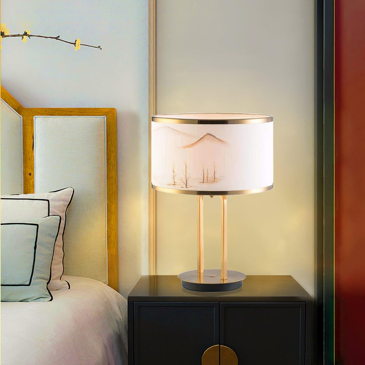 Moderne metalbordlampe Teriinira