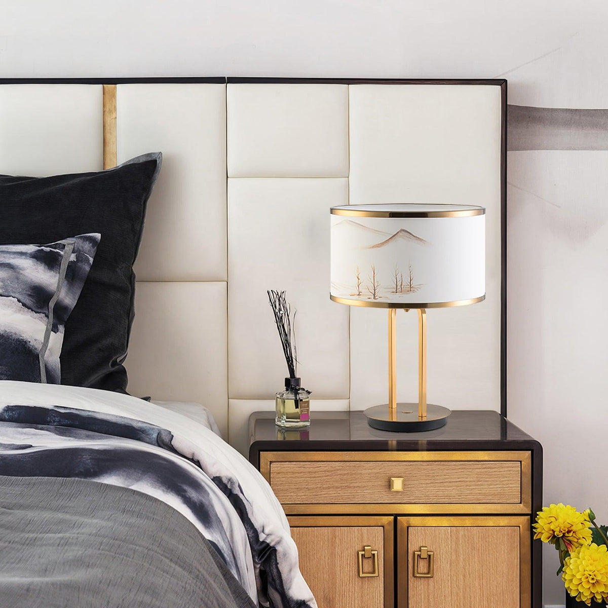 Moderne metalbordlampe Teriinira