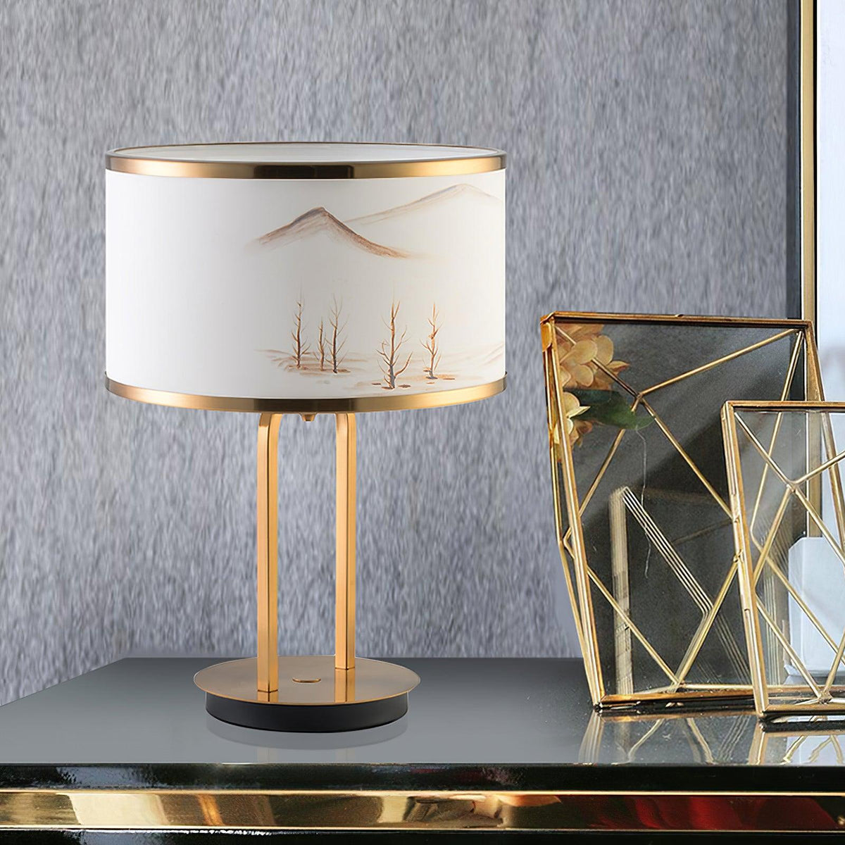Moderne metalbordlampe Teriinira