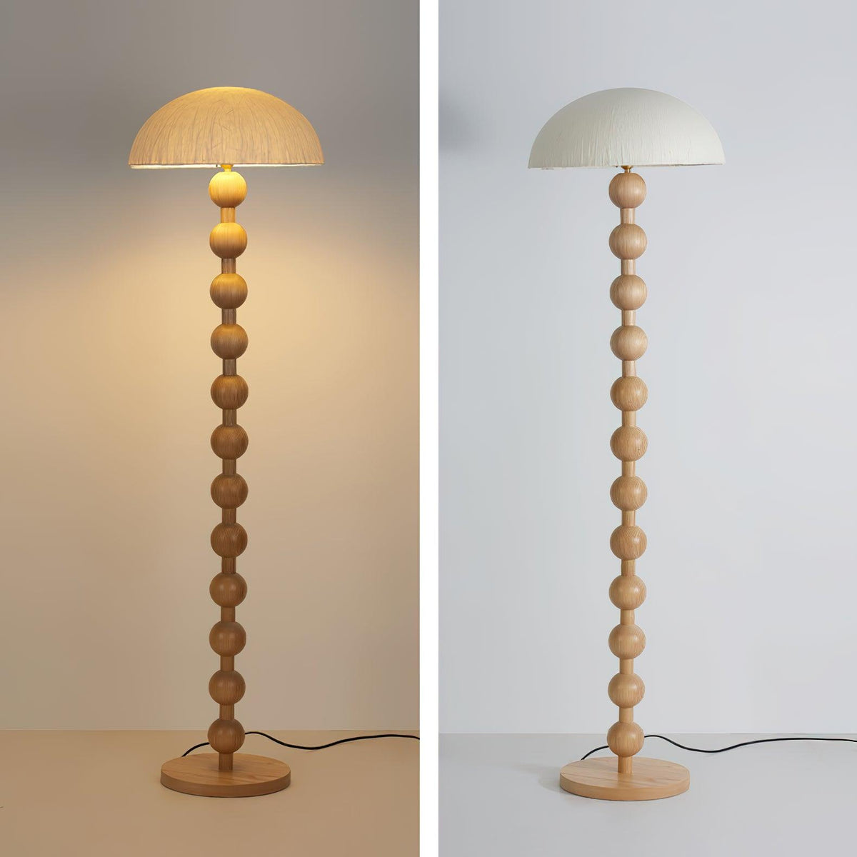 Lyliril retro-gulvlampe i træ