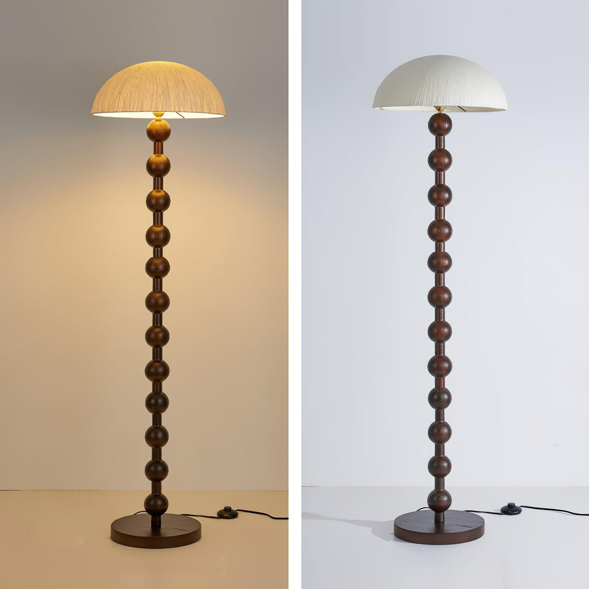 Lyliril retro-gulvlampe i træ
