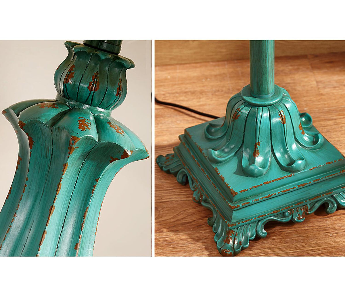 Lucirina vintagegolvlampa i resin