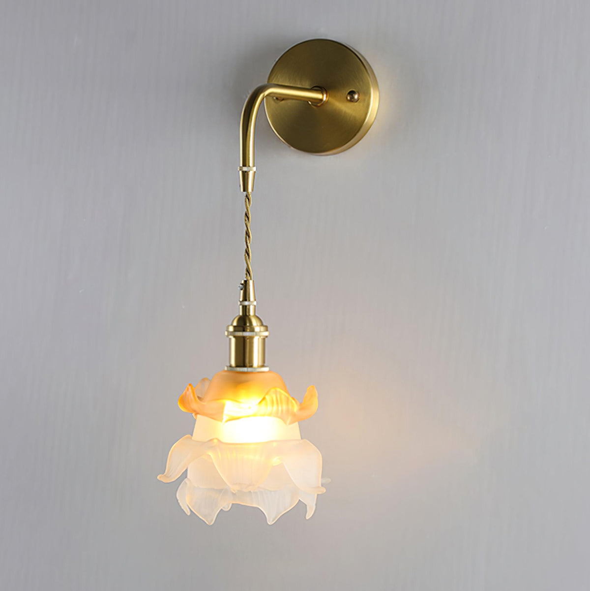 Amarira elegant premium-væglampe i messing og glas