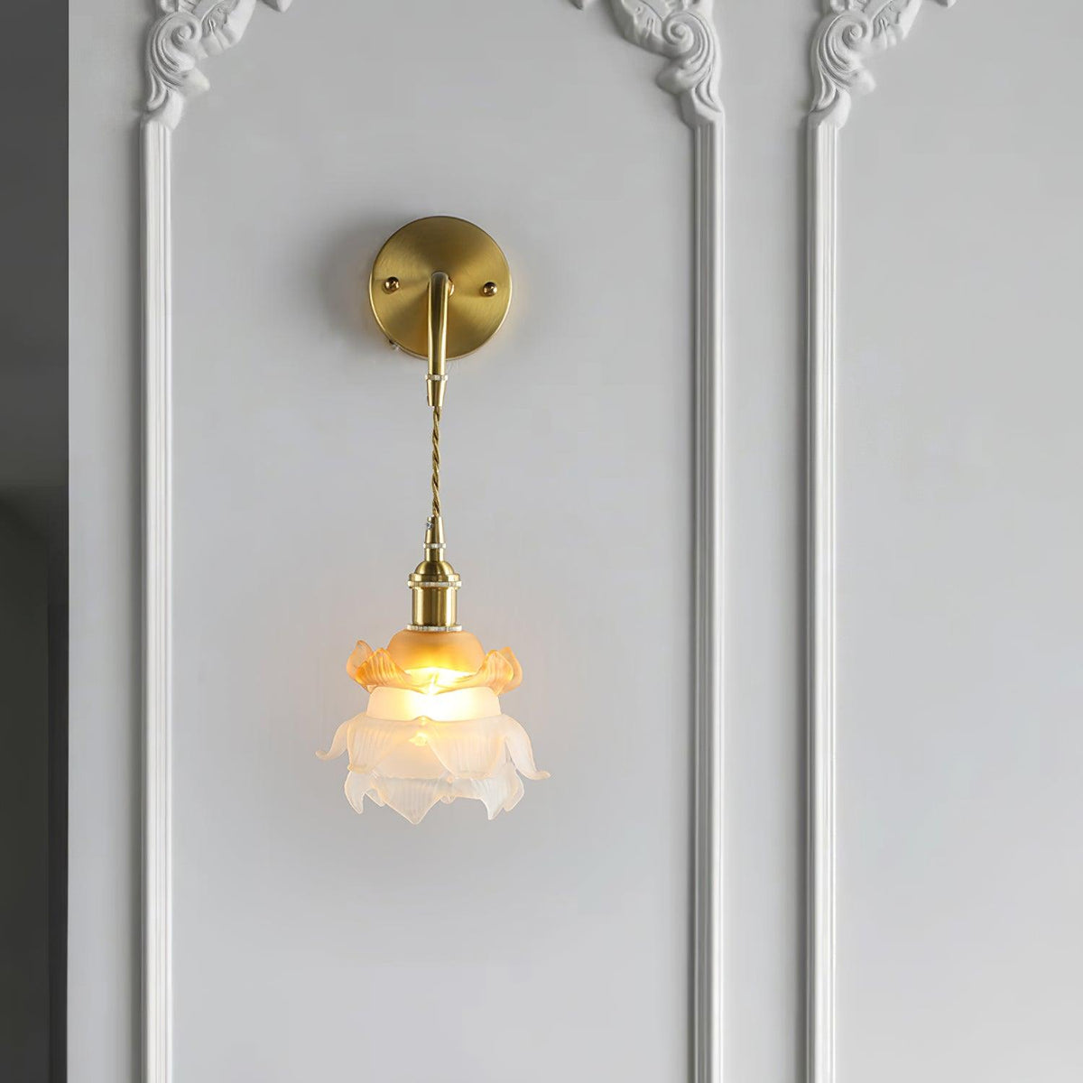 Amarira elegant premium-væglampe i messing og glas