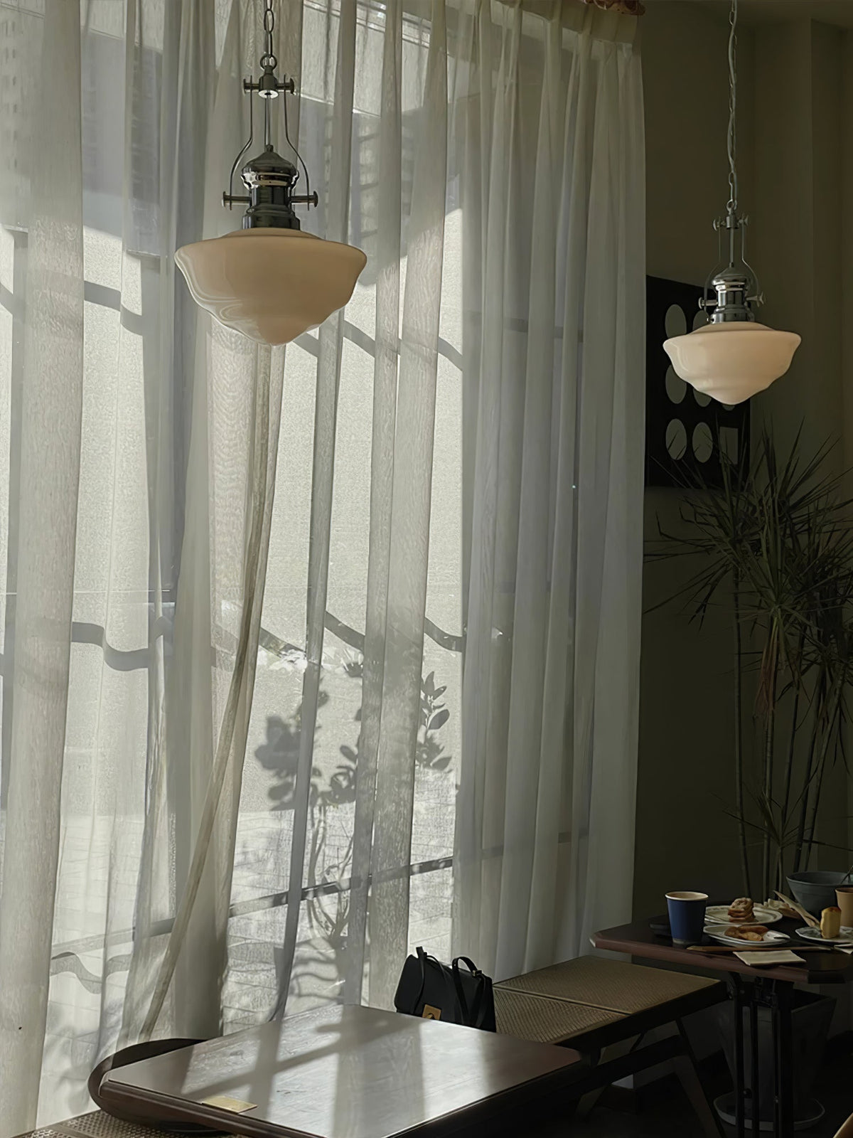Luminária pendente de vidro de arte nórdica premium Zomiria