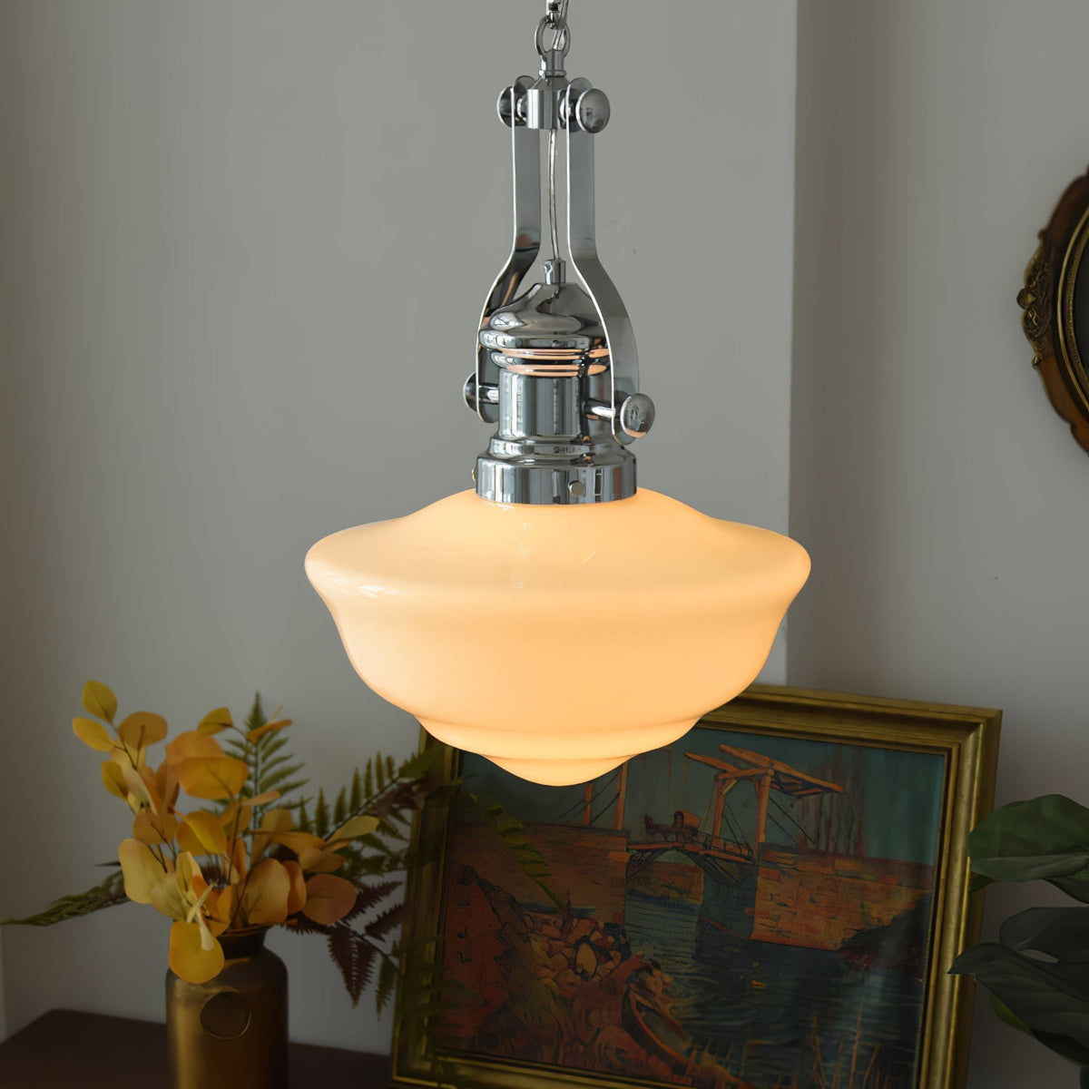 Luminária pendente de vidro de arte nórdica premium Zomiria