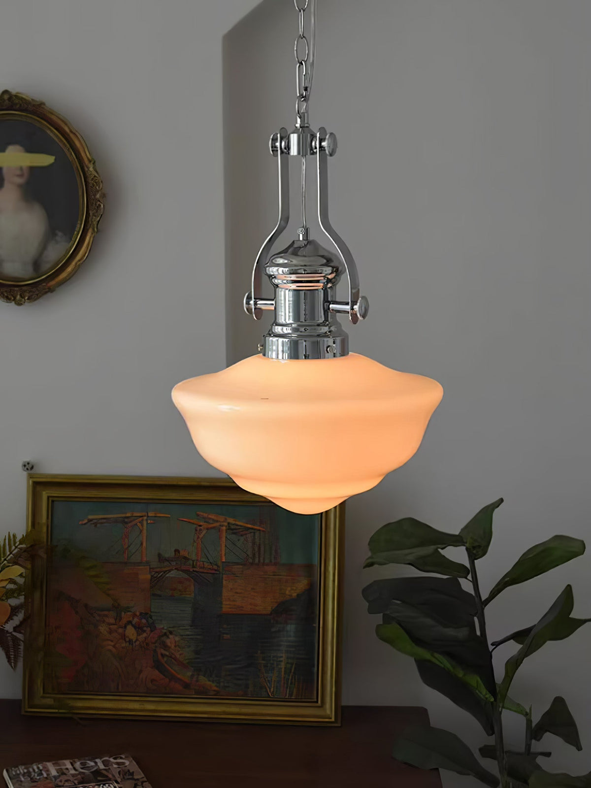 Luminária pendente de vidro de arte nórdica premium Zomiria