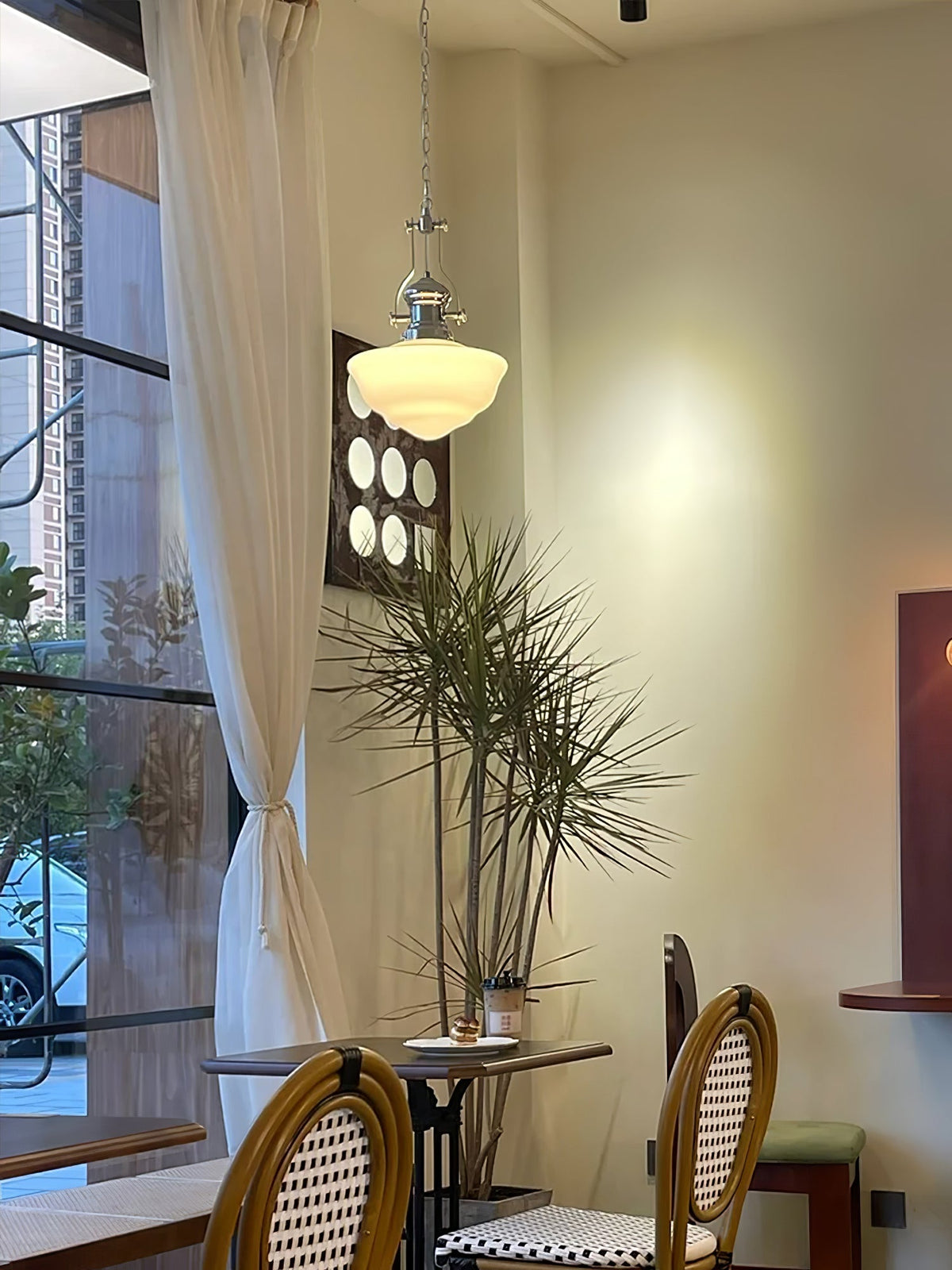 Luminária pendente de vidro de arte nórdica premium Zomiria