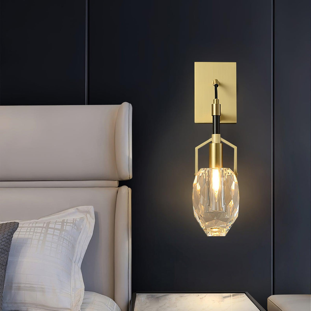 Candeeiro de parede de cristal artístico nórdico premium Isera