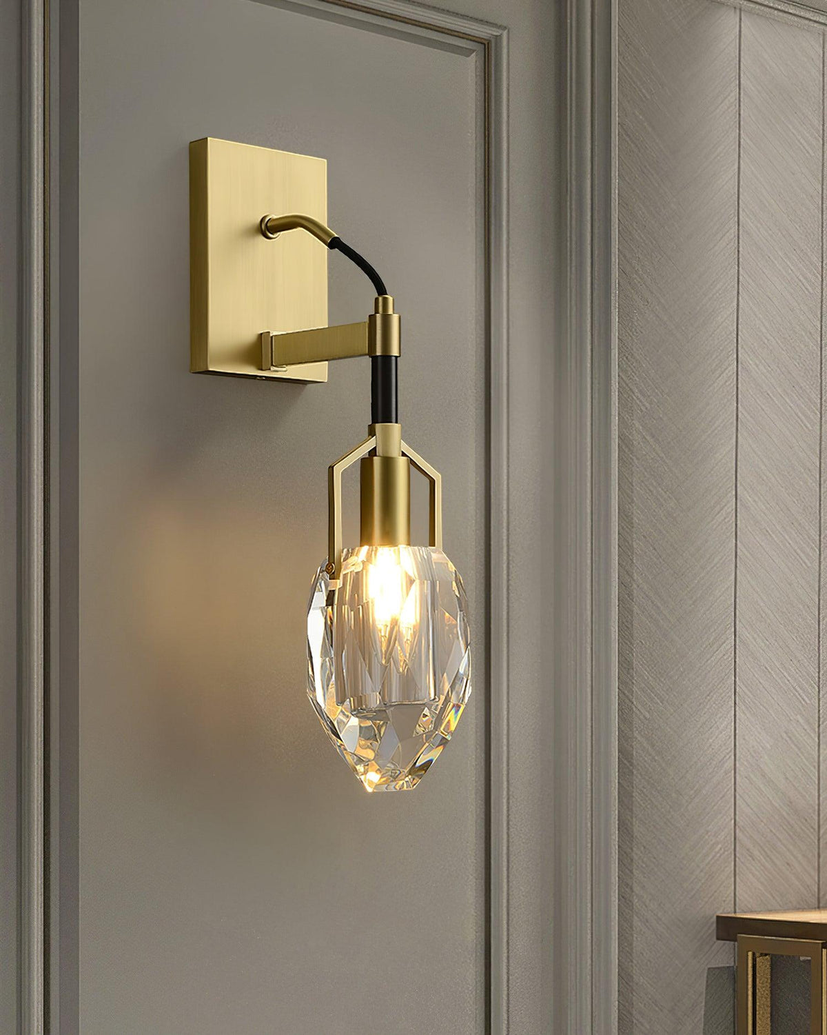 Candeeiro de parede de cristal artístico nórdico premium Isera