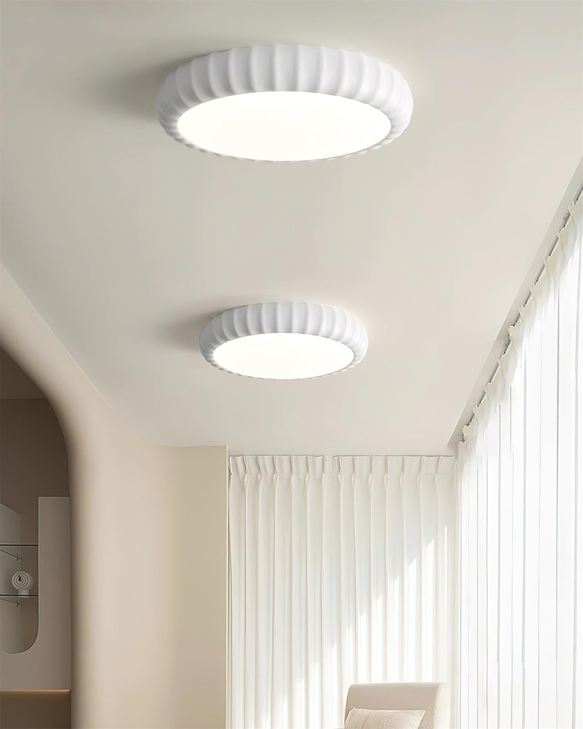Loftlampe Blød grøn harpiks Minimalistisk planmonteret Moderne