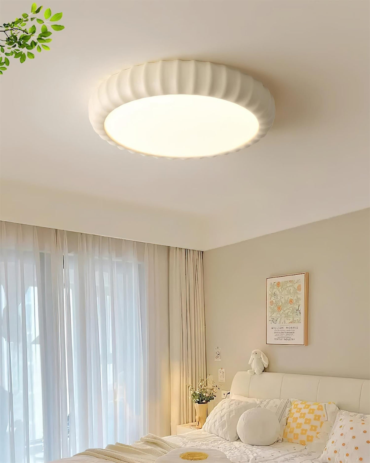 Loftlampe Blød grøn harpiks Minimalistisk planmonteret Moderne
