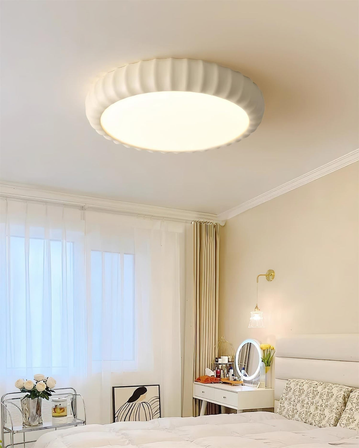 Loftlampe Blød grøn harpiks Minimalistisk planmonteret Moderne