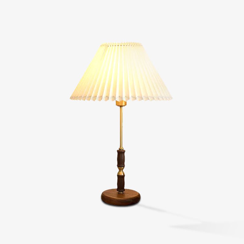 Vovenil bordslampa med veckad skärm