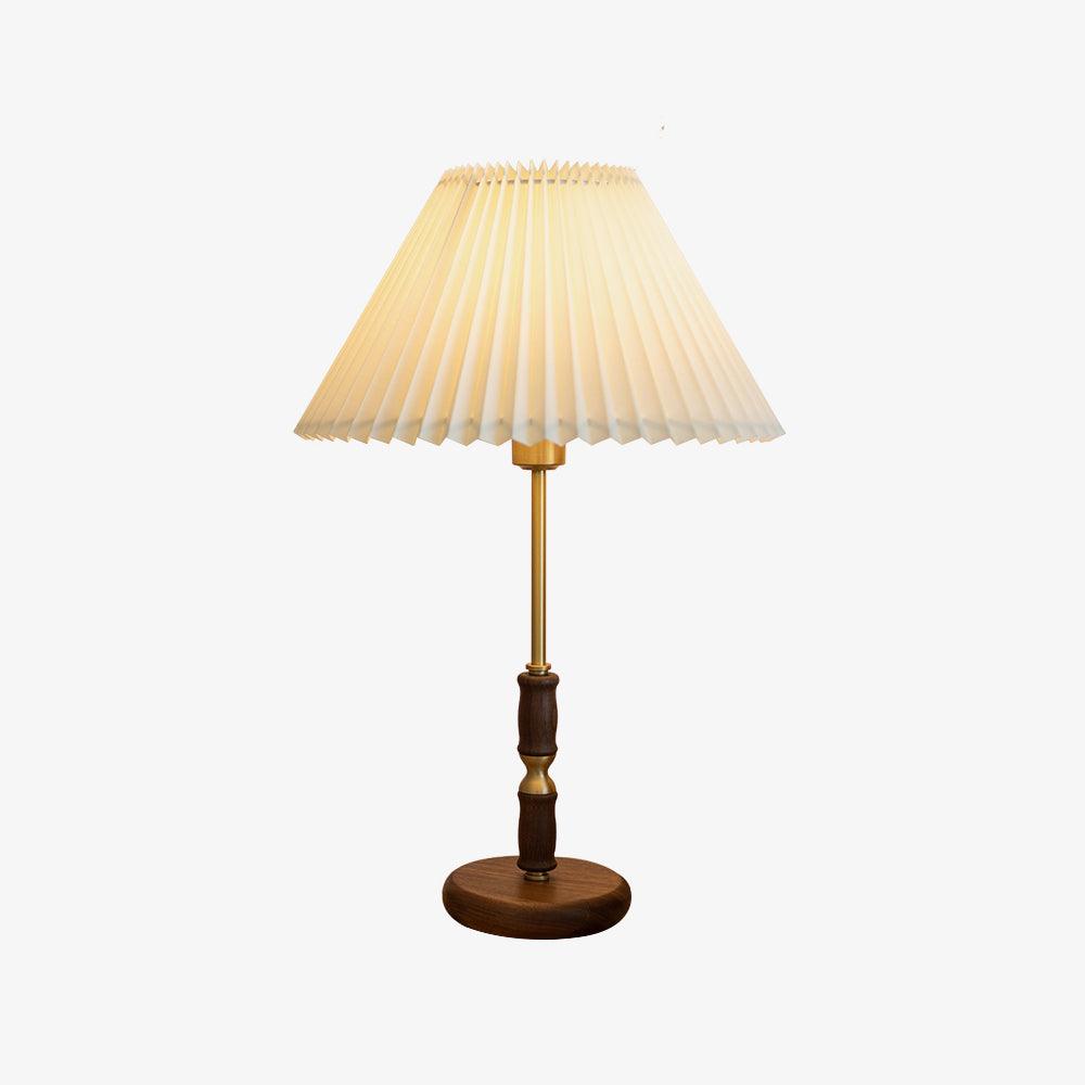 Vovenil bordslampa med veckad skärm