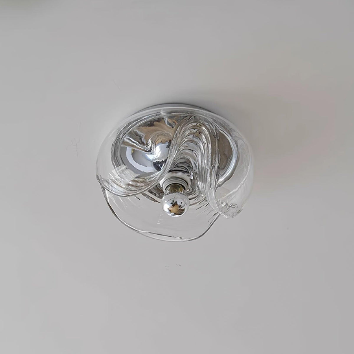 Candeeiro de parede com textura em espiral, vidro transparente, âmbar e cinzento fumado, moderno e decorativo